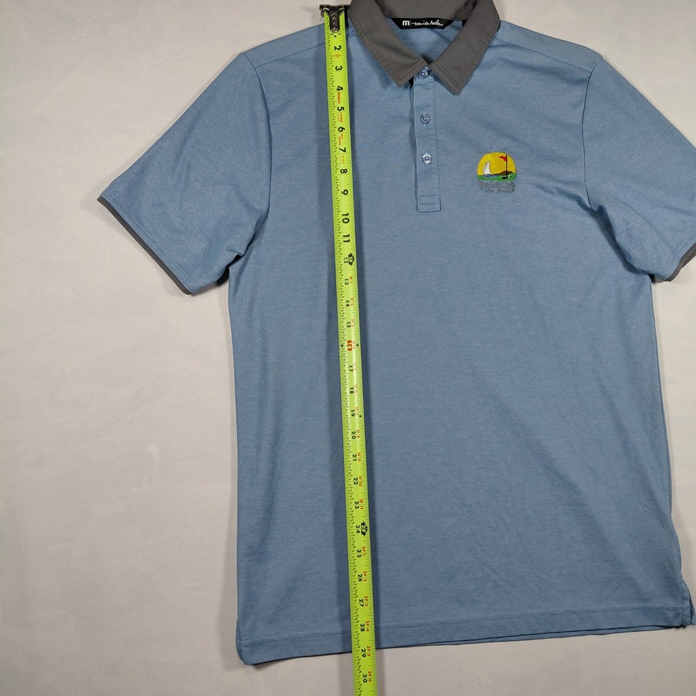 Travis Mathew Mens Polo Shirt Blue Gray The Golf Club Resort Pima Cotton Size M - Picture 12 of 15
